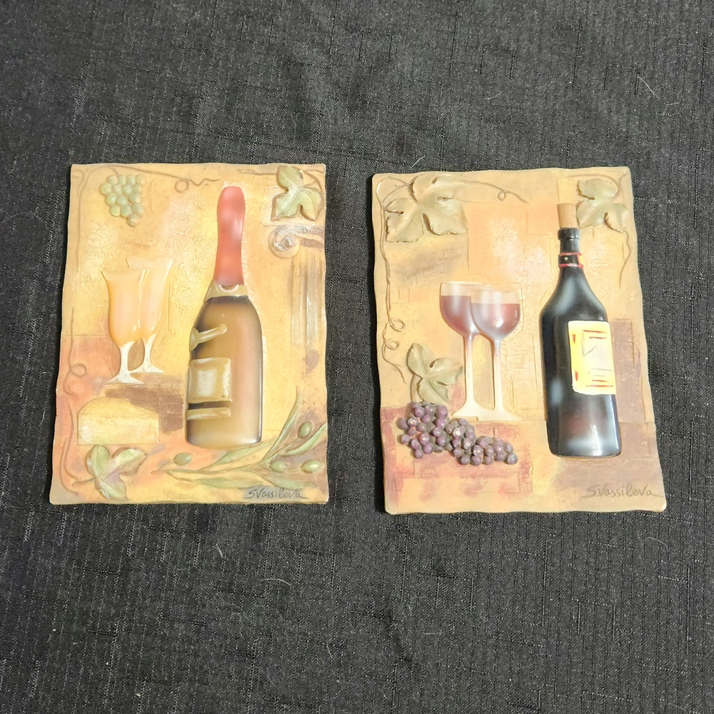 Wine Bottle Wall Art Decor Set By S Vassileva